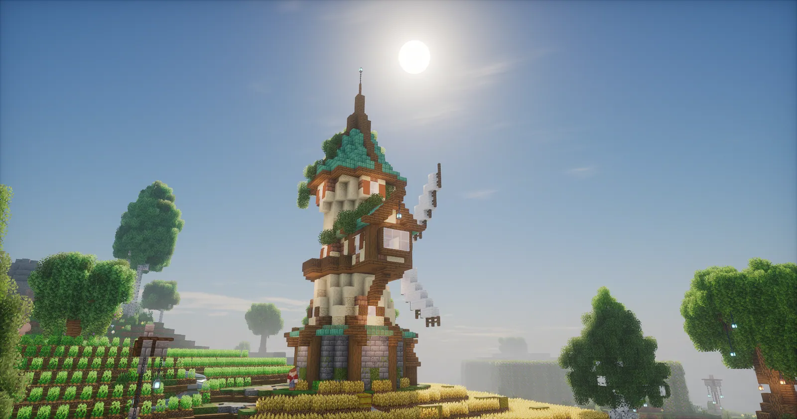 Starnova Studios Hero Banner - A lighthouse on the mountains